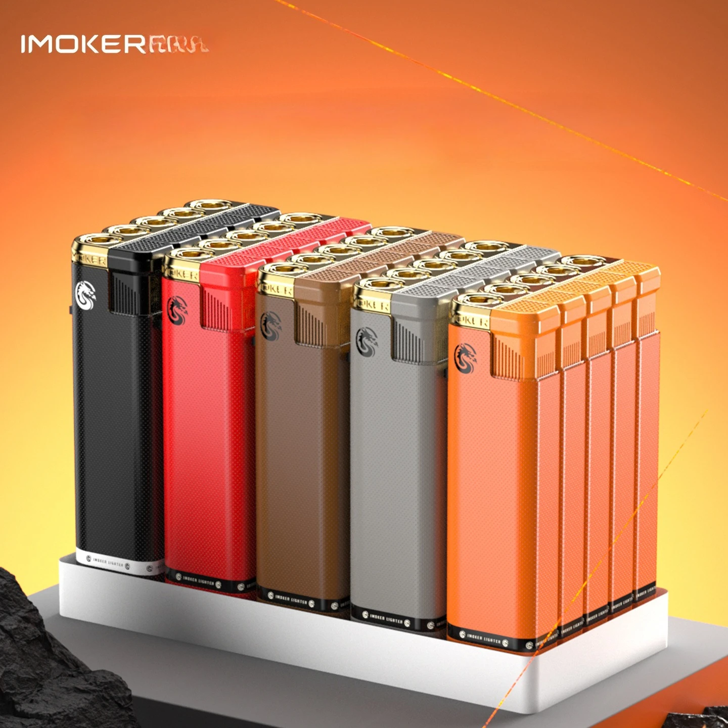 

Fashion Windproof Blue Flame Gas Lighter Home Wholesale Thick Durable Cigar Lighter Customized Outdoor Travel Survival Tool Gift