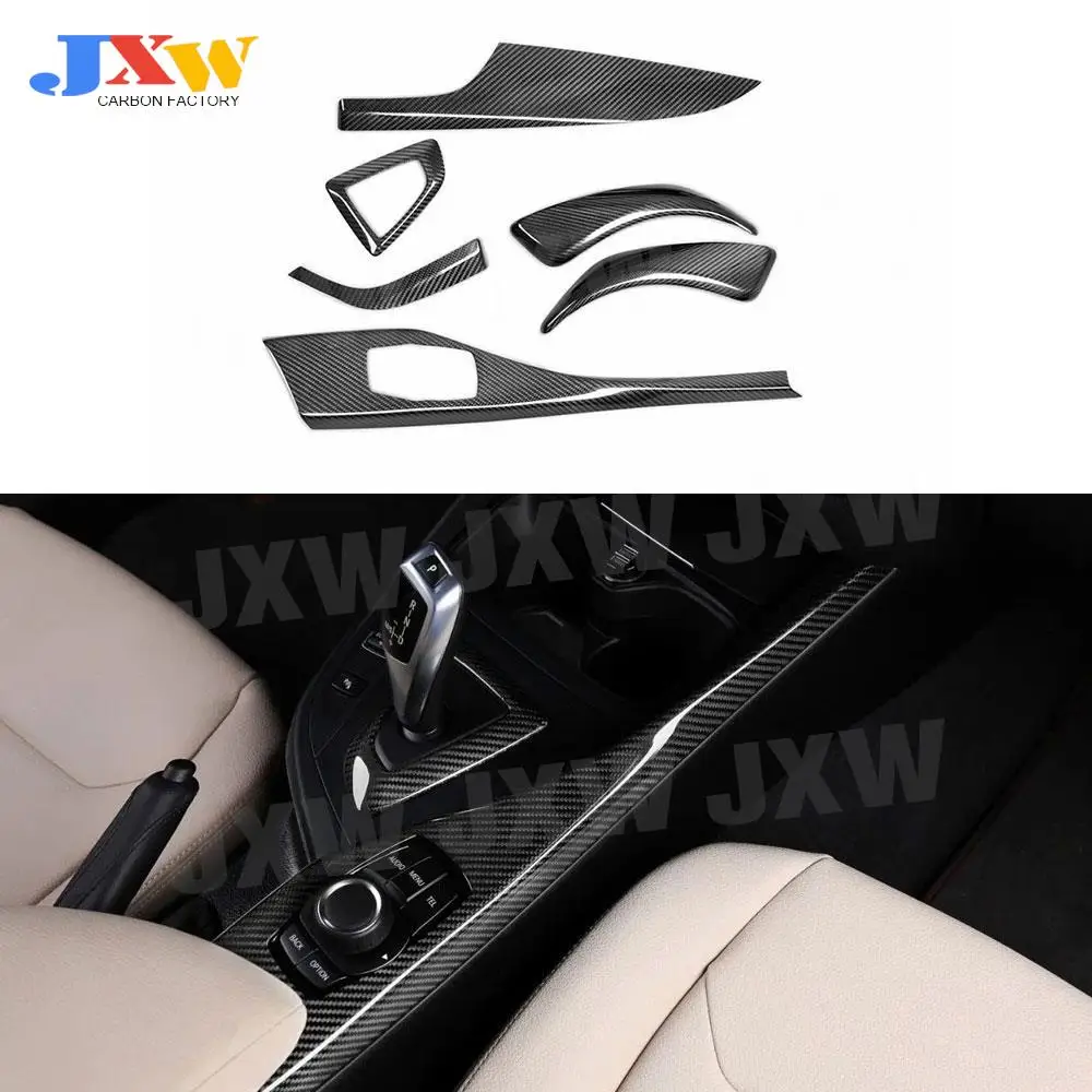 

Dry Carbon Fiber Center Console Gear Shift Panel Trim Door Handle Frame Covers For BMW F20 F21 2012-2016 F22 F23 2015-2019