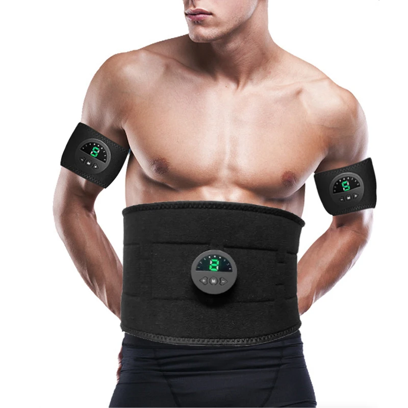 

EMS Muscle Stimulator Fitness Belly Trainer Belt Biceps Abdominal Massager Electrical Muscle Device Training Slimming Machine