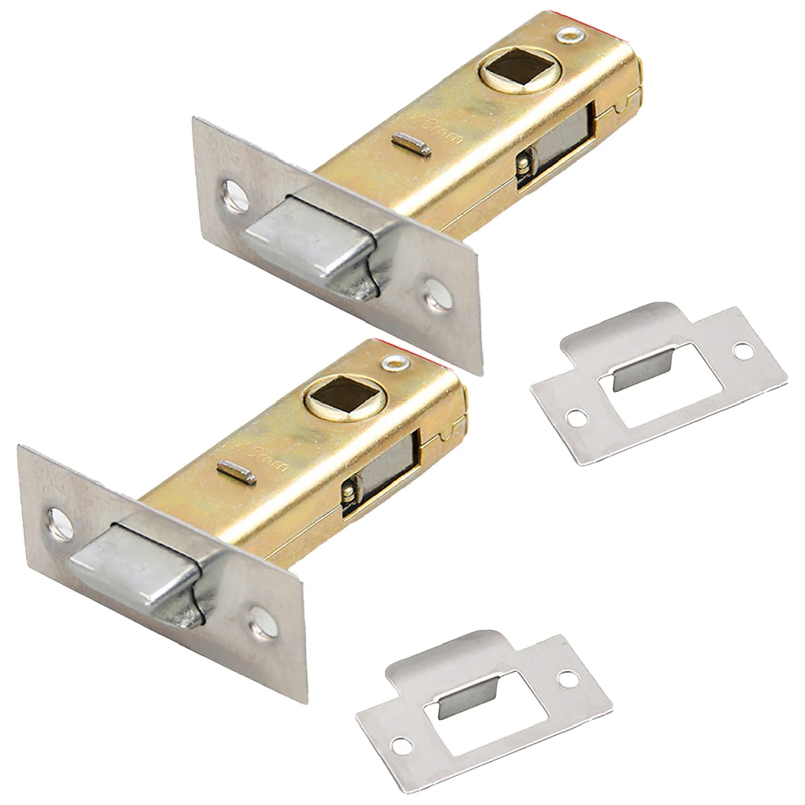 Brass Door Latch Polished Brass Tubular Latch Home Use Office Use Radius Shaped Tubular Latch Built-in Face Plate