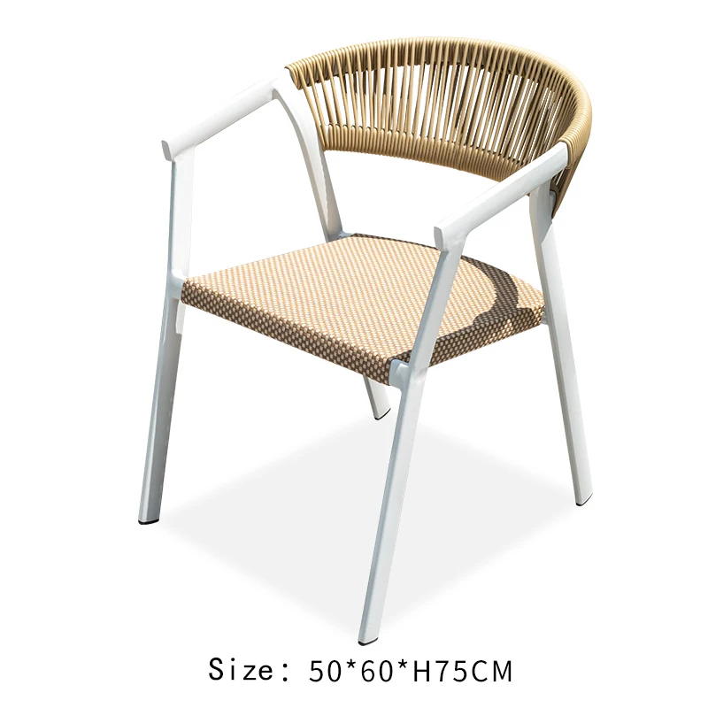 Top Selling Wholesale 4Pcs a lot Nordic Simple Modern Rattan Chair for Dining and Living Room Furniture Outdoor Garden Chairs