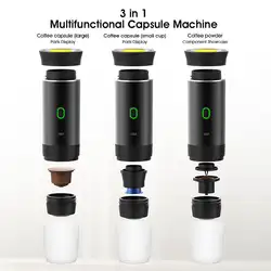 USB Rechargeable Portable Coffee Maker for Capsules 3-In-1 Capsule Coffee Maker Small Wireles Electric Espresso Machine Dropship