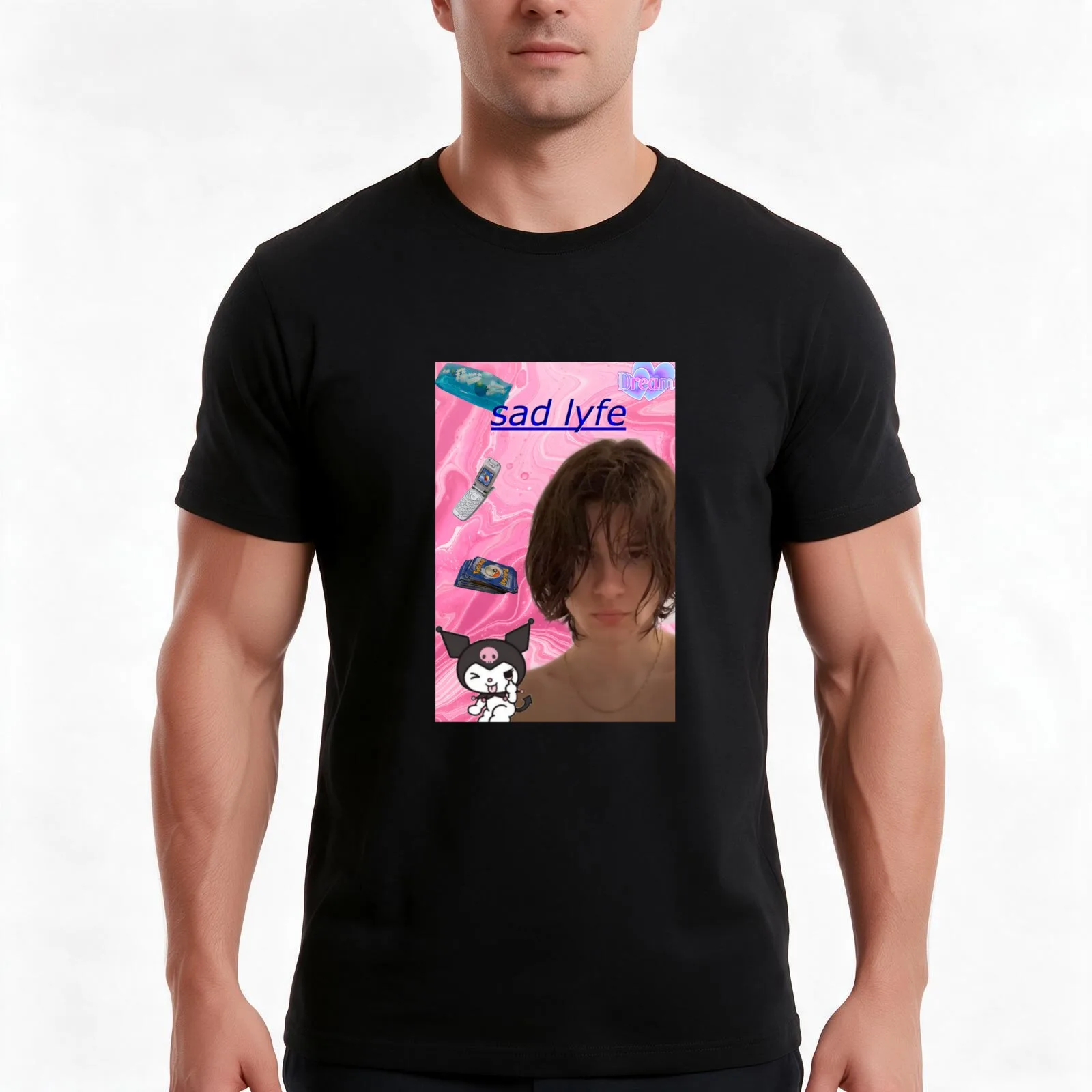 AESTHETIC MASK T-Shirt, Summer Casual Cotton Tee, Oversized Streetwear Tops, Vintage Graphic Print, Loose Fit Short Sleeve