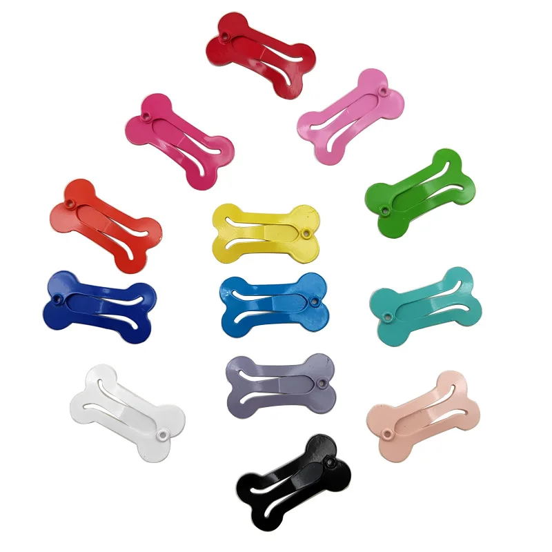 50 sztuk 2.5cm Mini w kształcie kości klips do włosów Pet sierść psa pin Snap Puppy Cat sierść psa pielęgnacja włosów akcesoria dzieci klamry do włosów — zdjęcie 2