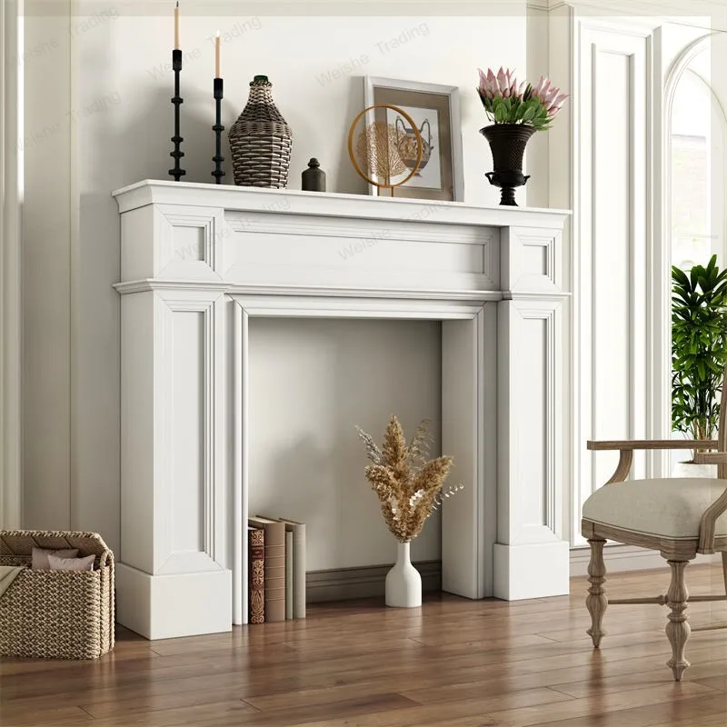 French fireplace decorative cabinet finished retro old American fireplace table simulation villa style fireplace