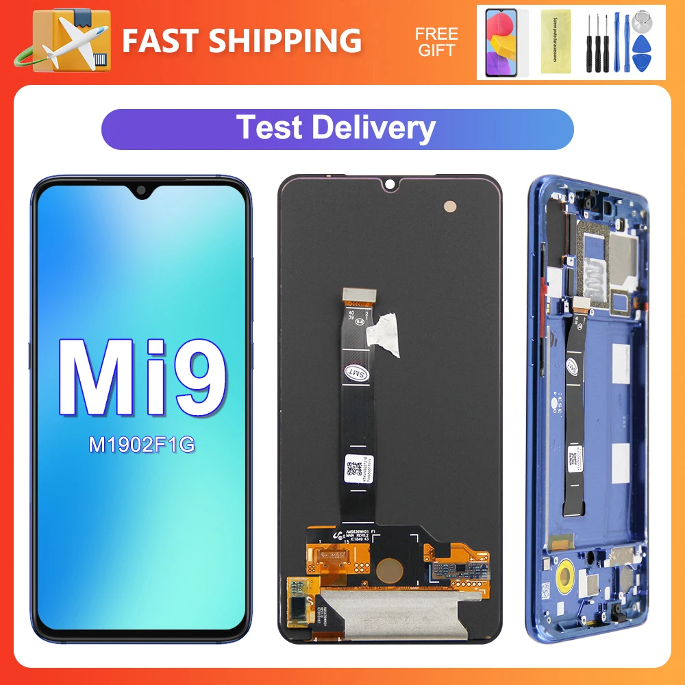 For Xiaomi Mi 9 6.39''For Mi9 M1902F1G LCD Display Touch Screen Digitizer Assembly Replacement