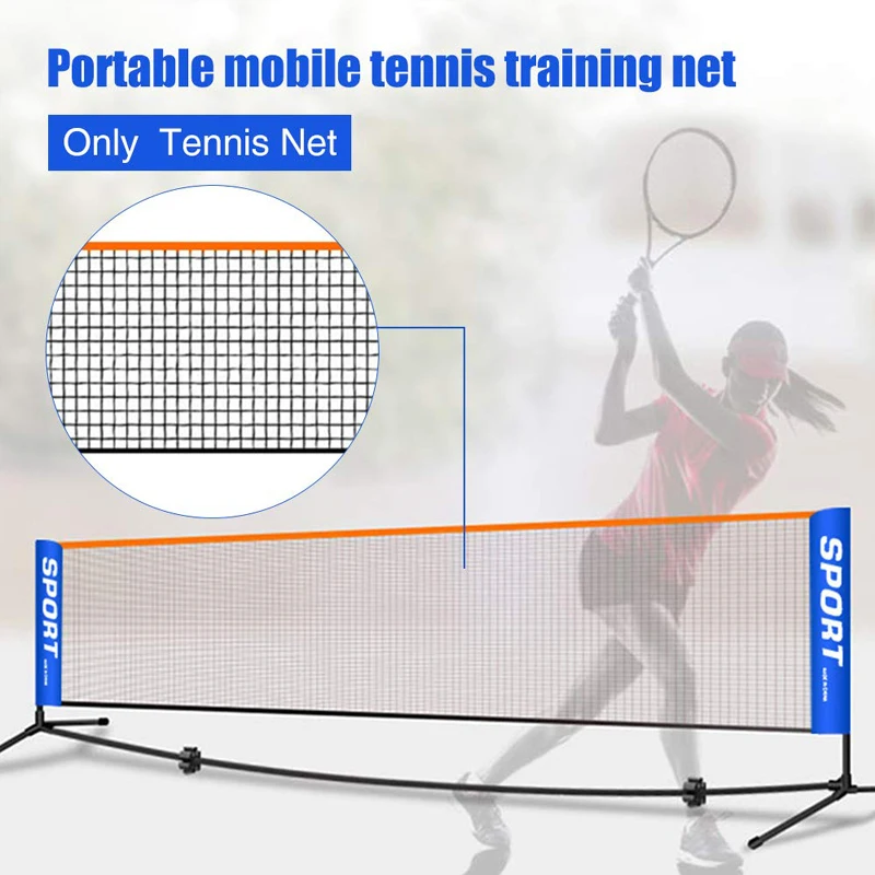 

Foldable Tennis Training Net with Stand for Badminton Kids to Adults