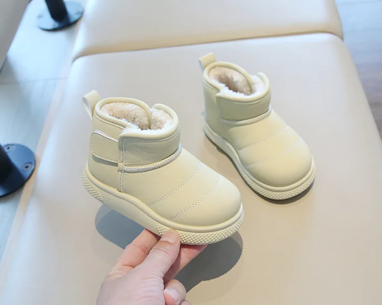 Herbst Winter Baby Jungen Mädchen Schnee Stiefel Kinder Outdoor Plüsch Schuhe Anti-Rutschig Infant Casual Schuhe Wasserdichte Kinder Stiefel – Detail 8