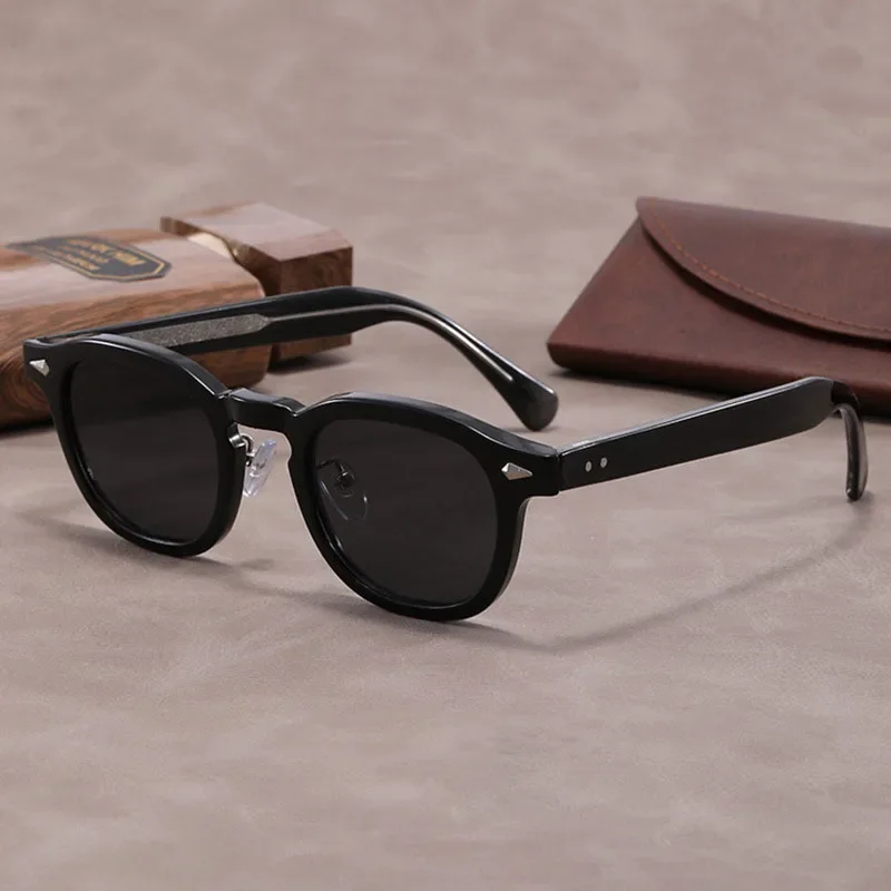 

2025 Men's Retro Classic Rice Nail Sunglasses Fashion Women's Small Frame Outdoor Sunscreen Mirrors Driving Sunscreen Mirrors