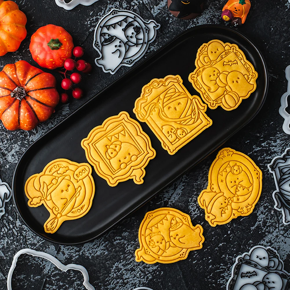 

Cartoon Halloween Cookie Cutters DIY Bakery Tools and Accessories Stampcookie Cutters