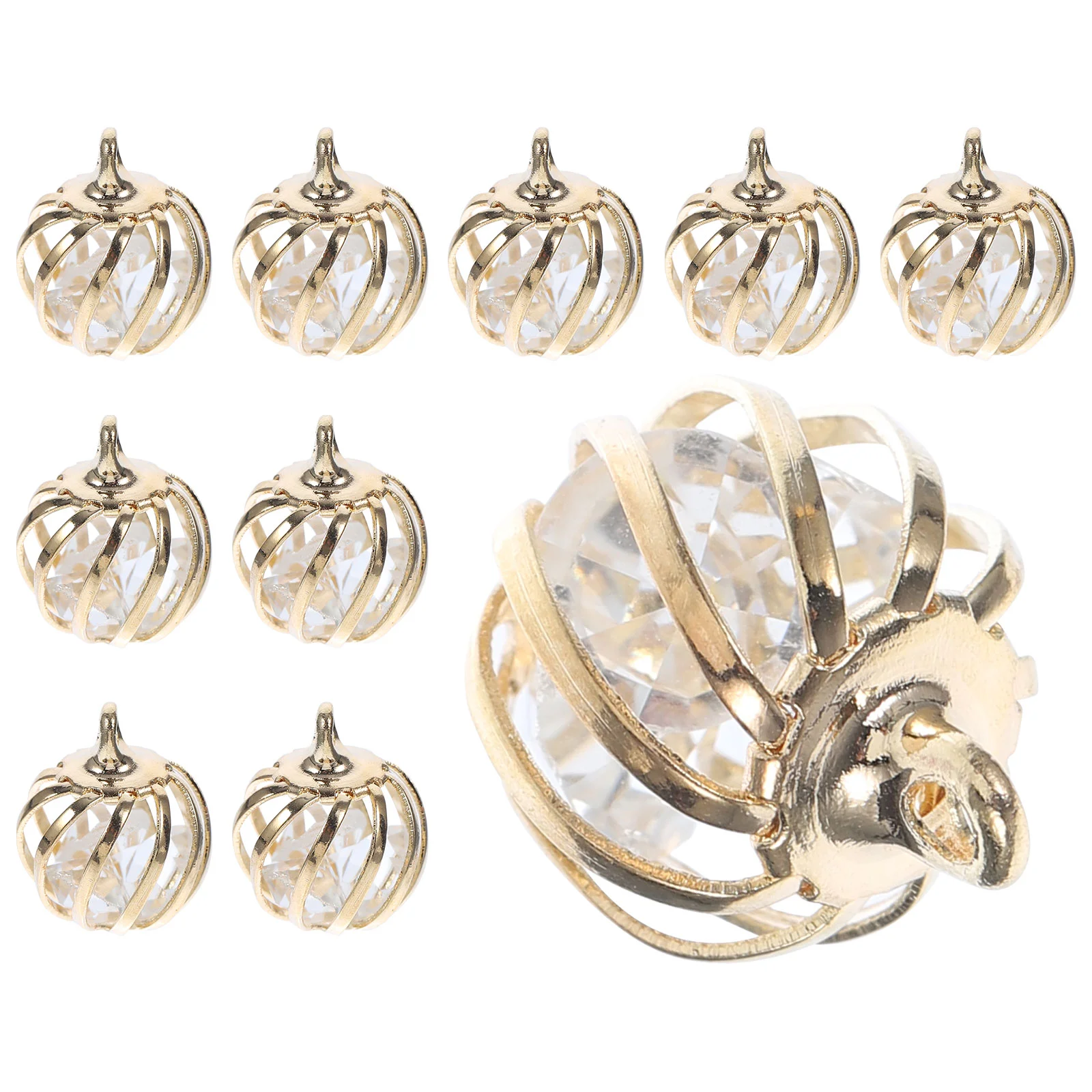 

10 Pcs Miniature Alloy Lantern Beads Jewelry Making Charms Supplies for Pendant Metal Necklace Decorations Sturdy