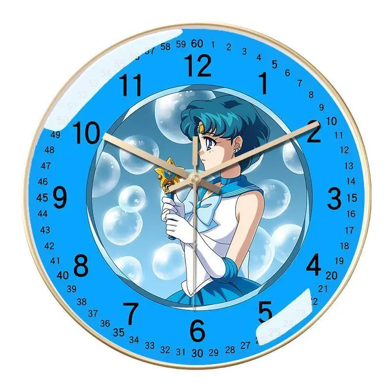 Sailor Moon Girl Heart Cartoon Simple Fashion Clock Silent Movement Environmentally Friendly Material Home Study Quartz Clock