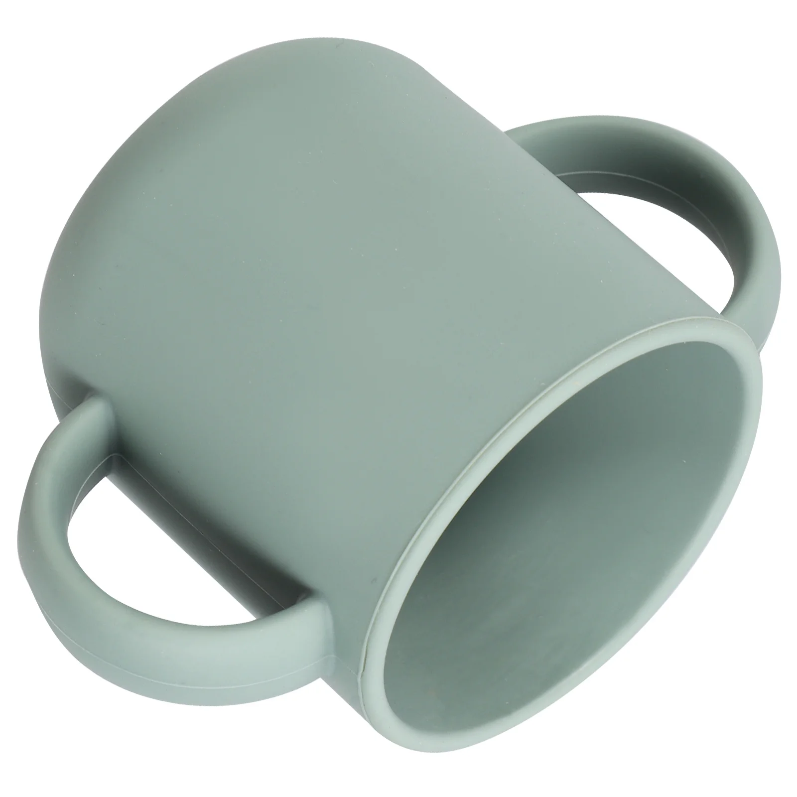 Cangkir Balita Silikon Pegangan Ganda Cangkir Latihan Minum Stabil Mudah Warna Cerah Bentuk Menggemaskan Mug Minum Air