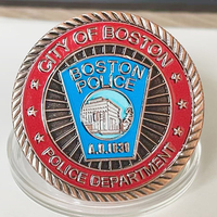 United States City of Boston Police Department Collectible Soouvenir Coin Saint Micheal Commemorative Coin