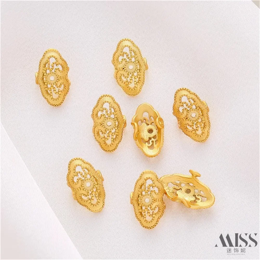 

Матовое золотое кружевное кольцо с полым узором, плоская веревка, сделай сам, антикварный браслет ручной работы с пряжкой, нашивка, ювелирные аксессуары