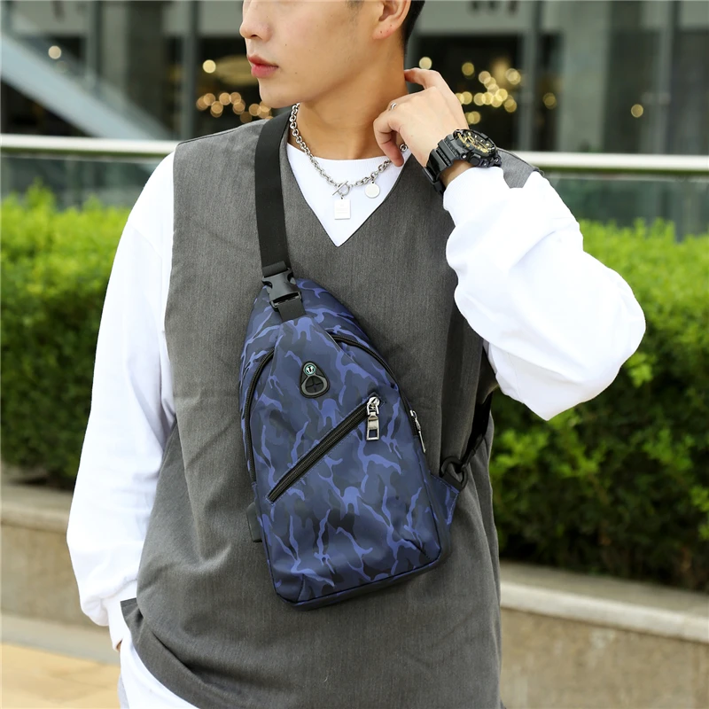 

Multifunctional camouflage cool and stylish shoulder bag,new trendy men's chest bag,motorcycle style casual crossbody bag
