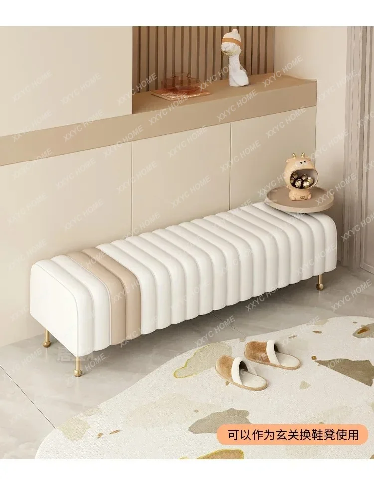 

entering households with light luxury, high-end dressing rooms, sofas, stools, and leather long benches at the end of the bed