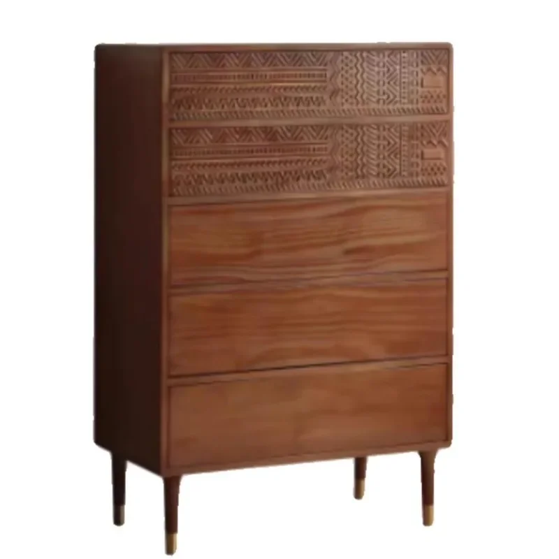 

Solid wood chest, medieval furniture, modern Nordic bedroom, modern simple home at the end of the bed, wabi sabi living roo