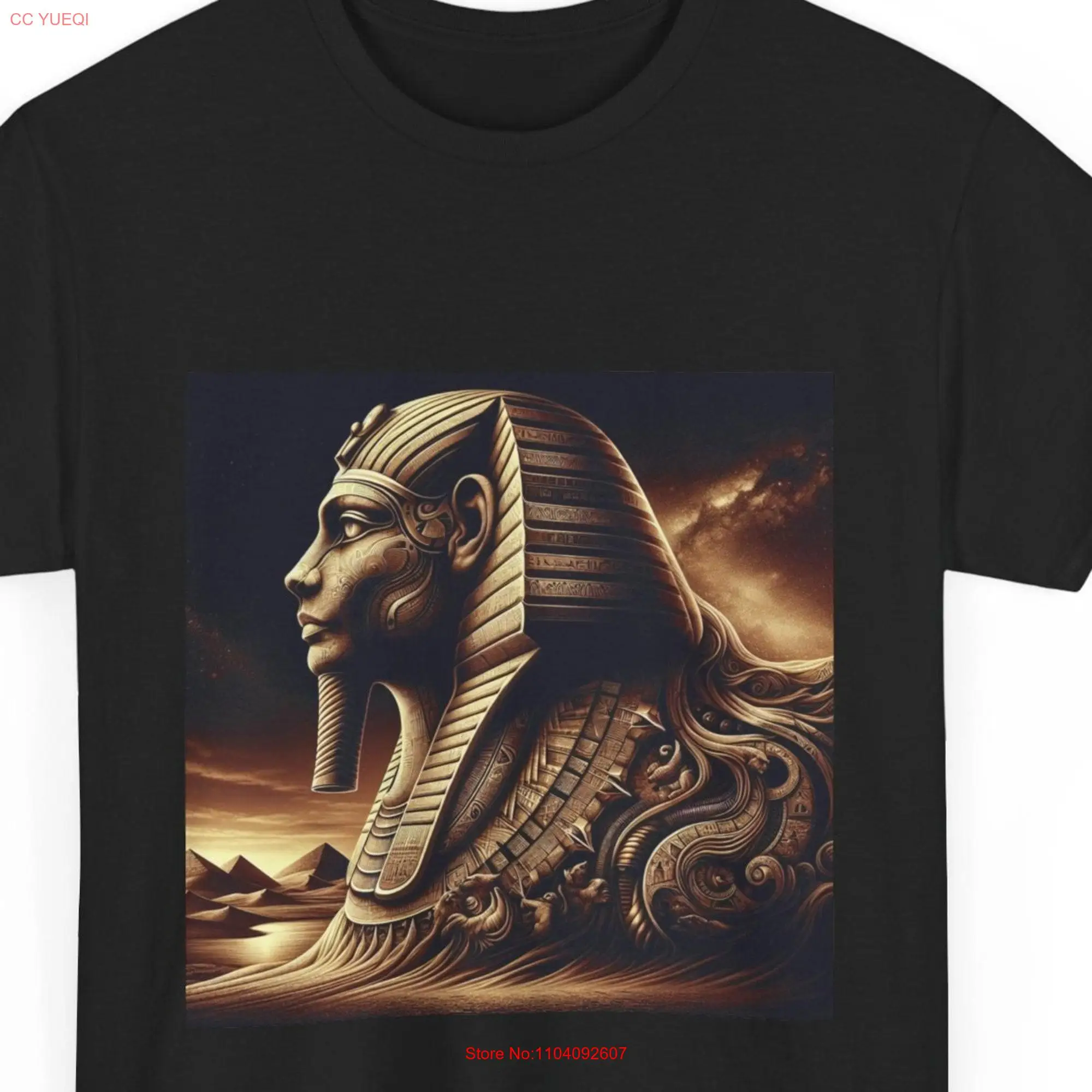 Sphinx T Shirt Ancient Egyptian Egypt Hieroglyphics Pyramids Egyptology Souvenir Mythology Lion Heavy Cotton