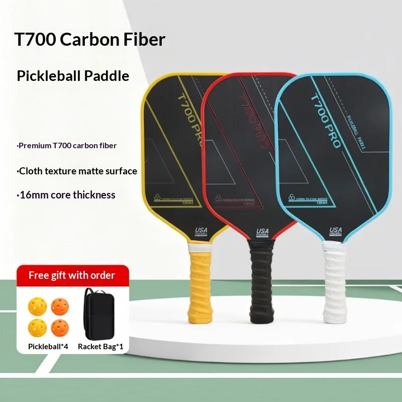 Carbon Fiber Pickleball Racket a Pair T700 Carbon Fiber Pickleball Professional Training Wrist Sweatproof Anti-Slip