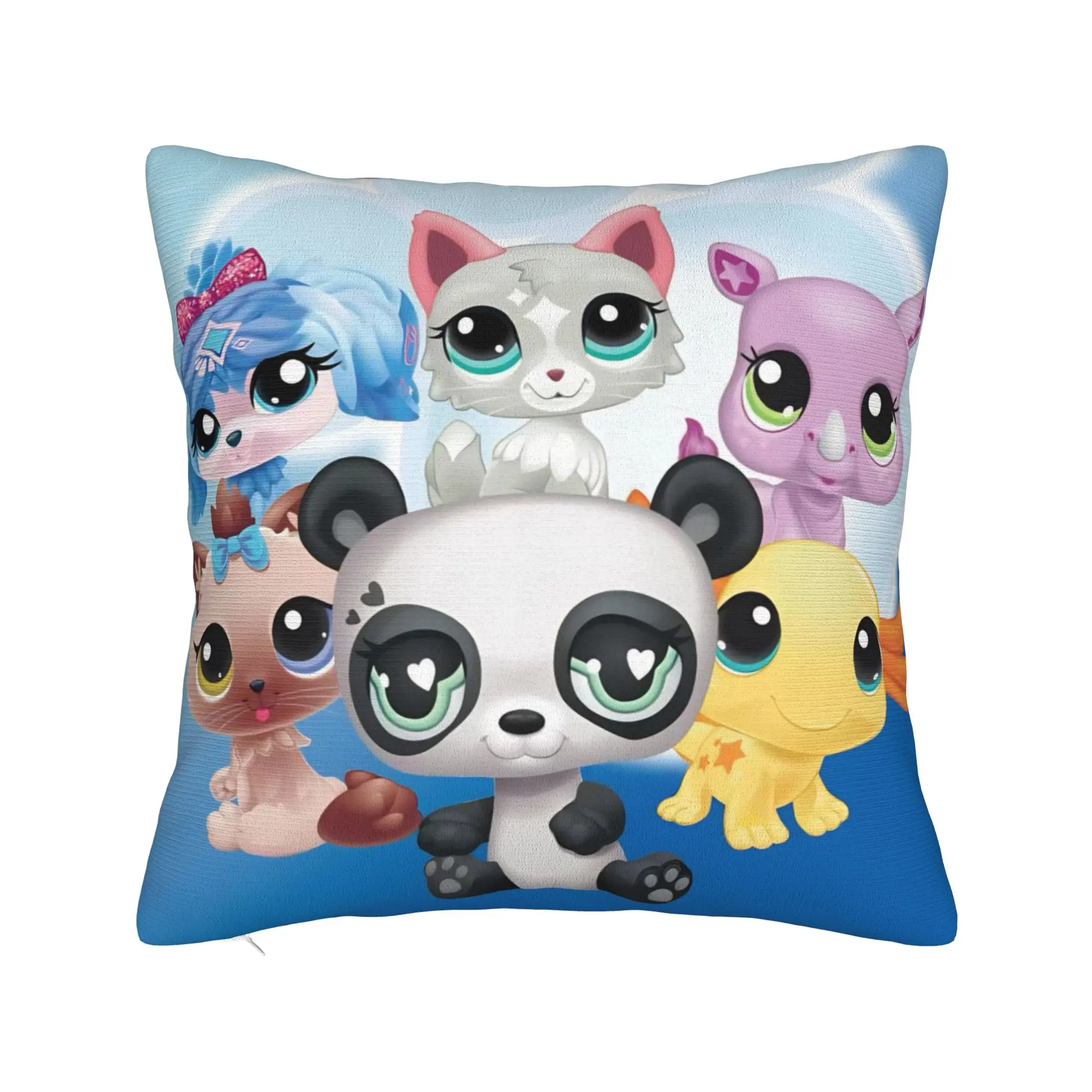 Littlest Pet Shop Pillowcase Merchandise Soft Cushion Cover Decoration  Throw Pillow Case Cover Seat Multi Size