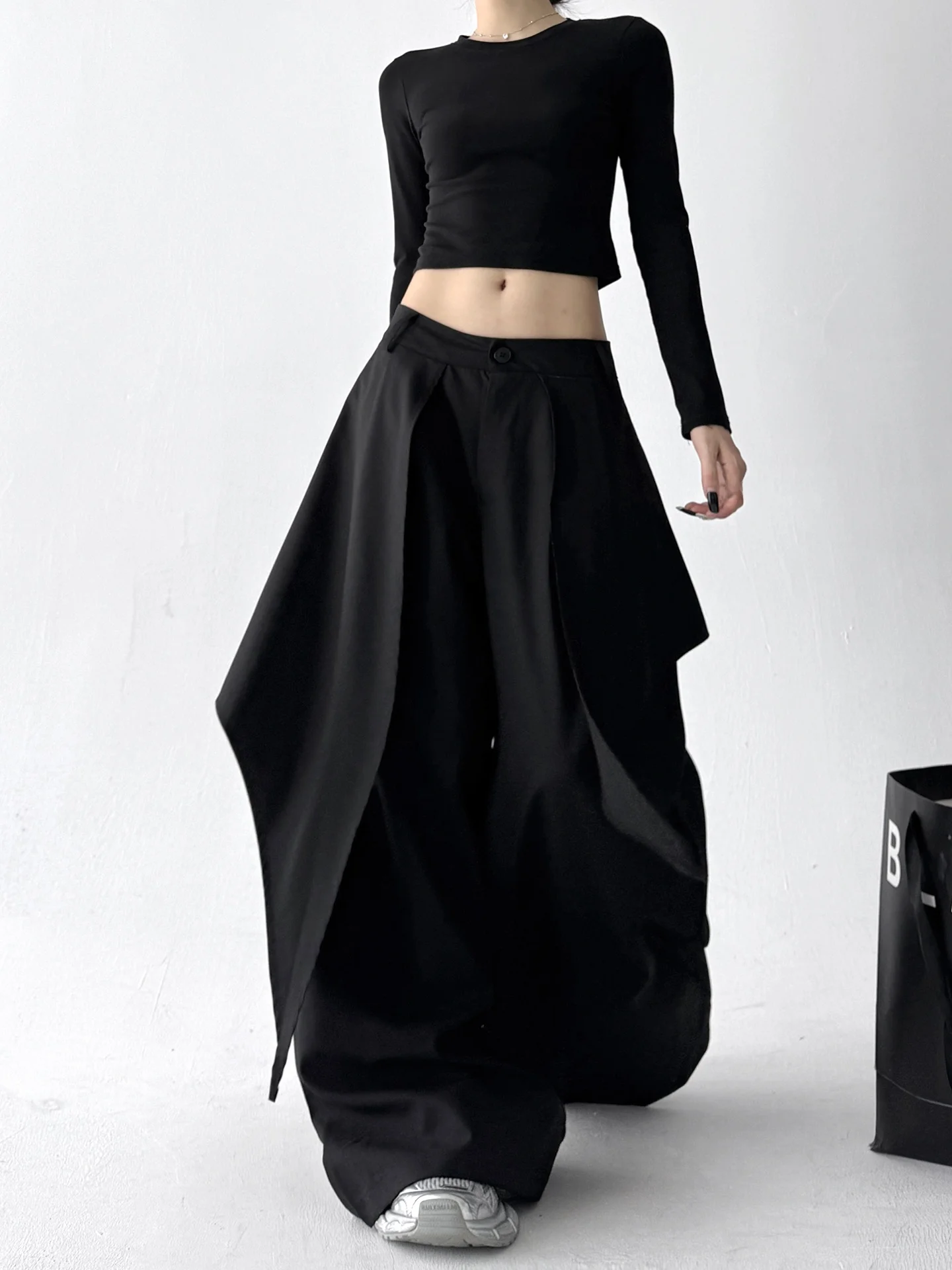 2025, herbst Neue Sle frauen Casual Hosen Hohe Taille Breite Bein Pendeln Abnehmen Anzug Hosen Bequeme Baumwolle Mischung