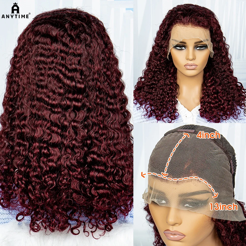 250% Density 20 Inches Water Wave Human Hair Wigs 13x4 Transparent Lace Frontal Brazilian Hair Wig for Black Women