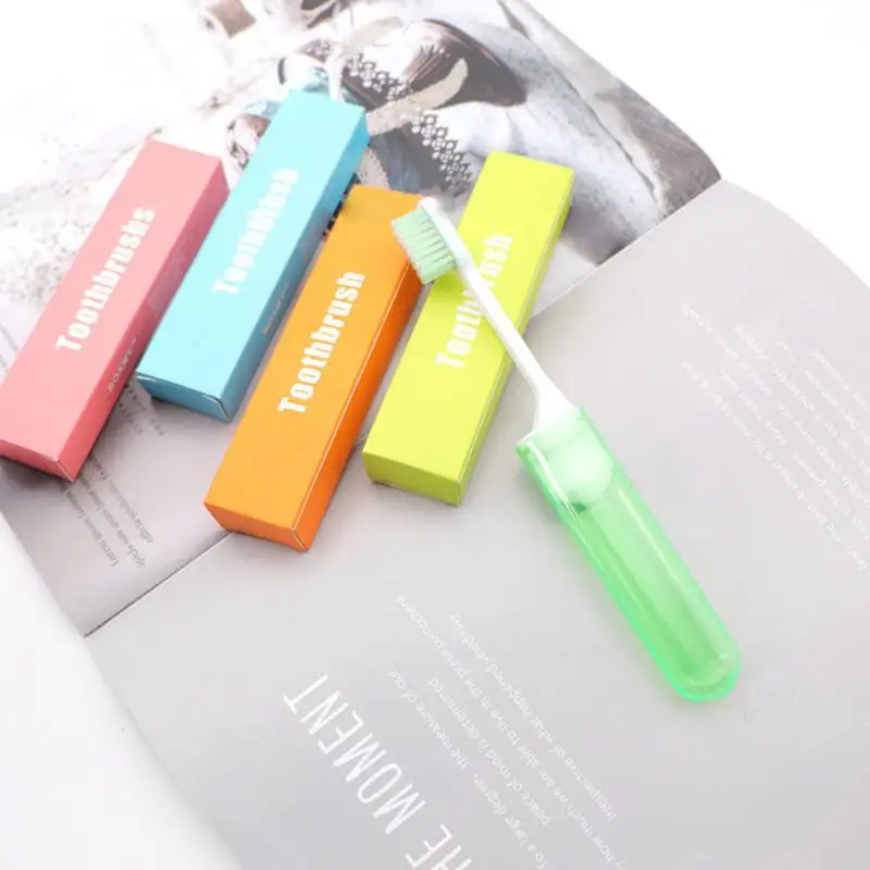 Pp Materials Portable Travel Toothbrushes Pappus Miniature Cleaning Toothbrushes Oral Care Brushes Folding Toothbrush Folding