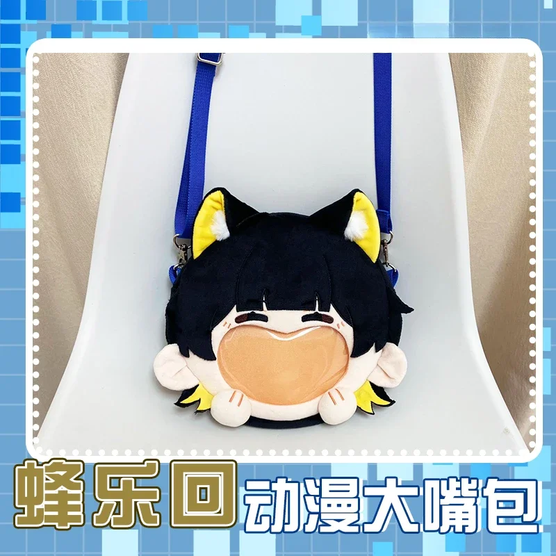 Anime azul l bachira meguru kawaii rosto cosplay lolita menina pelúcia itbag dos desenhos animados macio plushies decoração mochila fãs presente