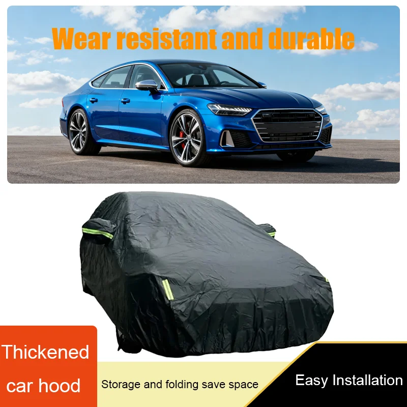 For Audi A7 Thick Car Cover Outdoor Protection Full Car Cover Snow Cover Sunshade Waterproof Dustproof Exterior Decoration
