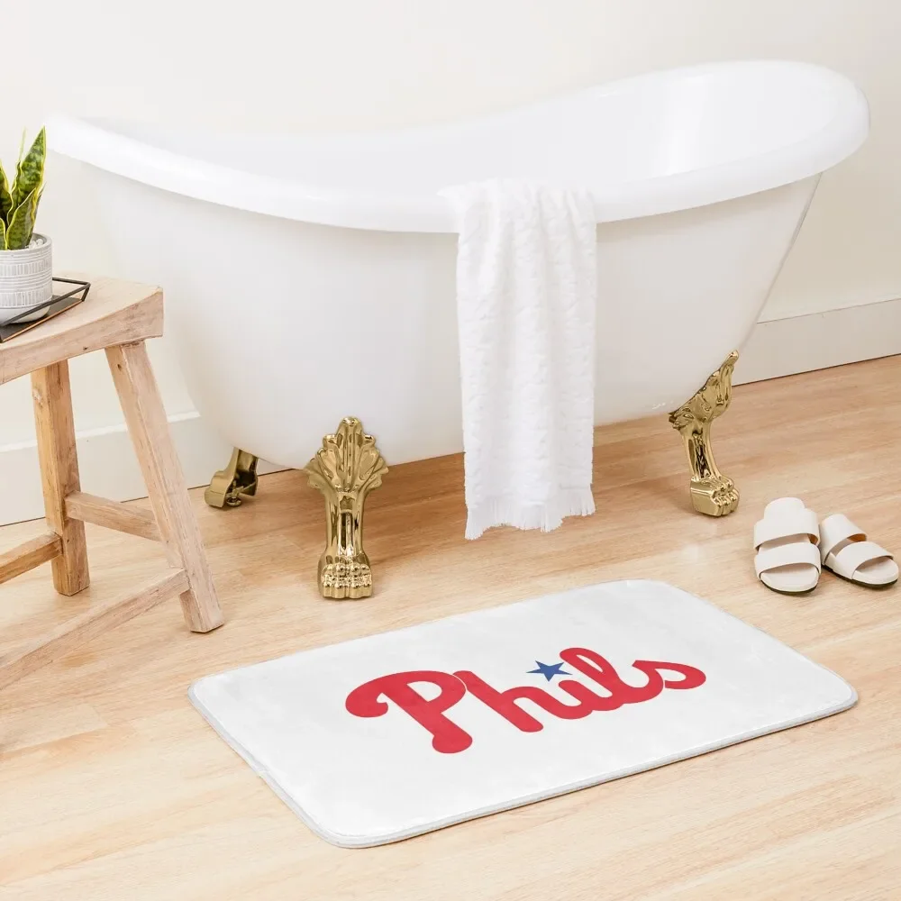 

Phillies Baseball - Professionally Designed Bath Mat Entrance Door Set Ofs In The Bathroom Toilet Rug Mat