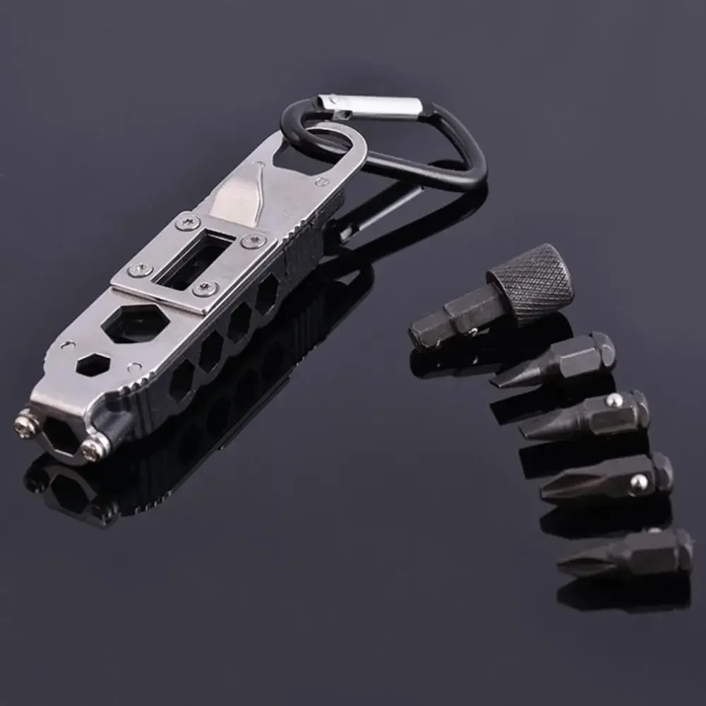 Mini Multifunctionele Sleutelhanger Edc Outdoor Camping Draagbare Roestvrijstalen Pocket Tools Voor Wildernis Survival Dropshipping