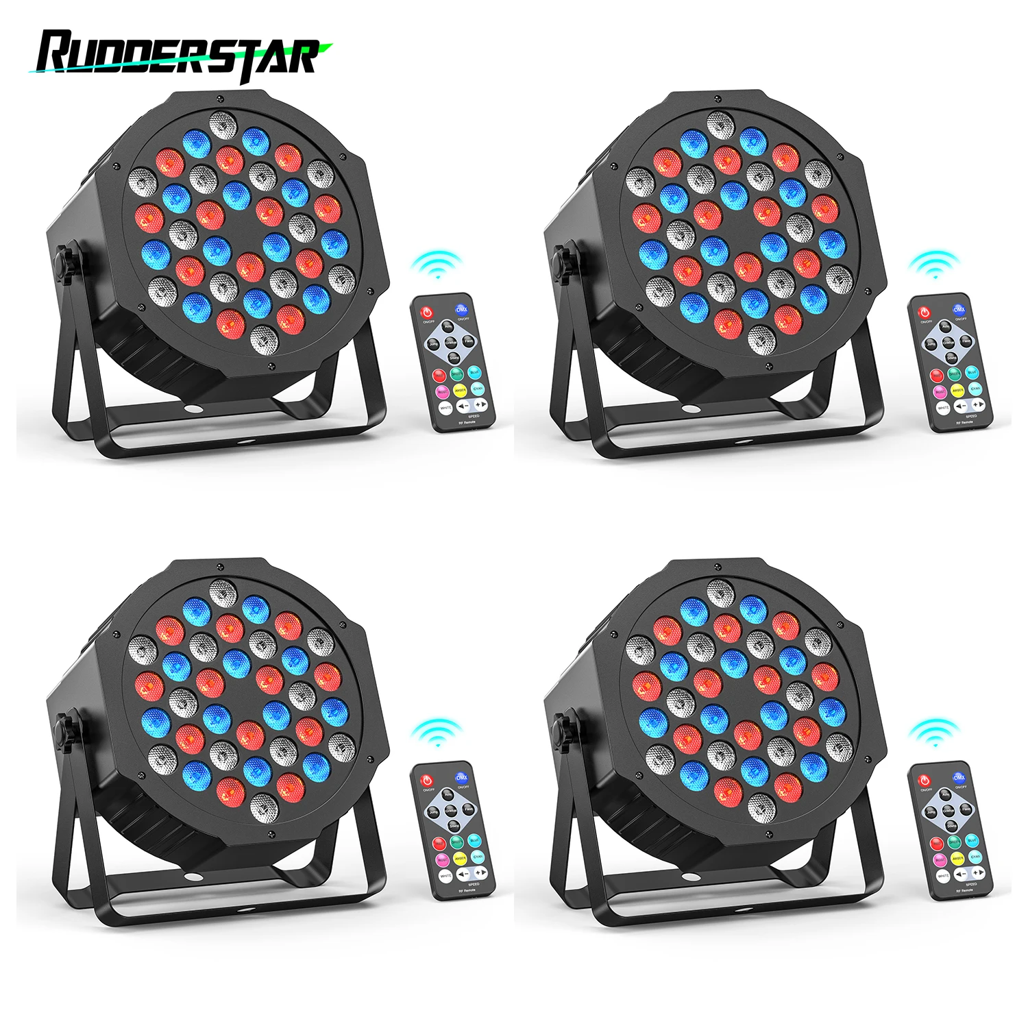 

4PCS 36LEDs Par Lights RGB Par Projector Club Lights Remote Control Stage Effect Lighting for Disco Party Bar Theater Live Show