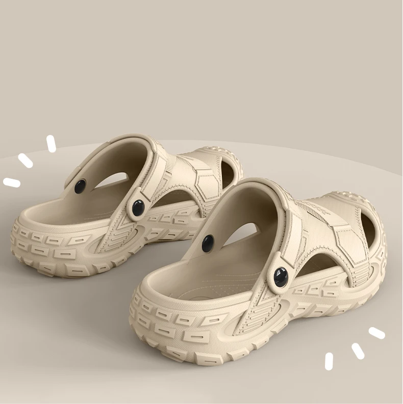EVA-Sandalen für Herren im Sommer, mit Dicker Weicher Sohle für Outdoor-Aktivitäten, Strandschuhe für Freizeitsport und Perforierte Schuhe – Detail 6