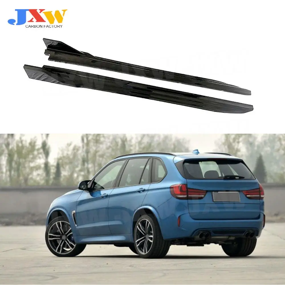 

ABS Carbon Look/ Gloss Black Side Skirts Extensions For BMW F85 X5M F86 X6M 2015 2016 2017 2018