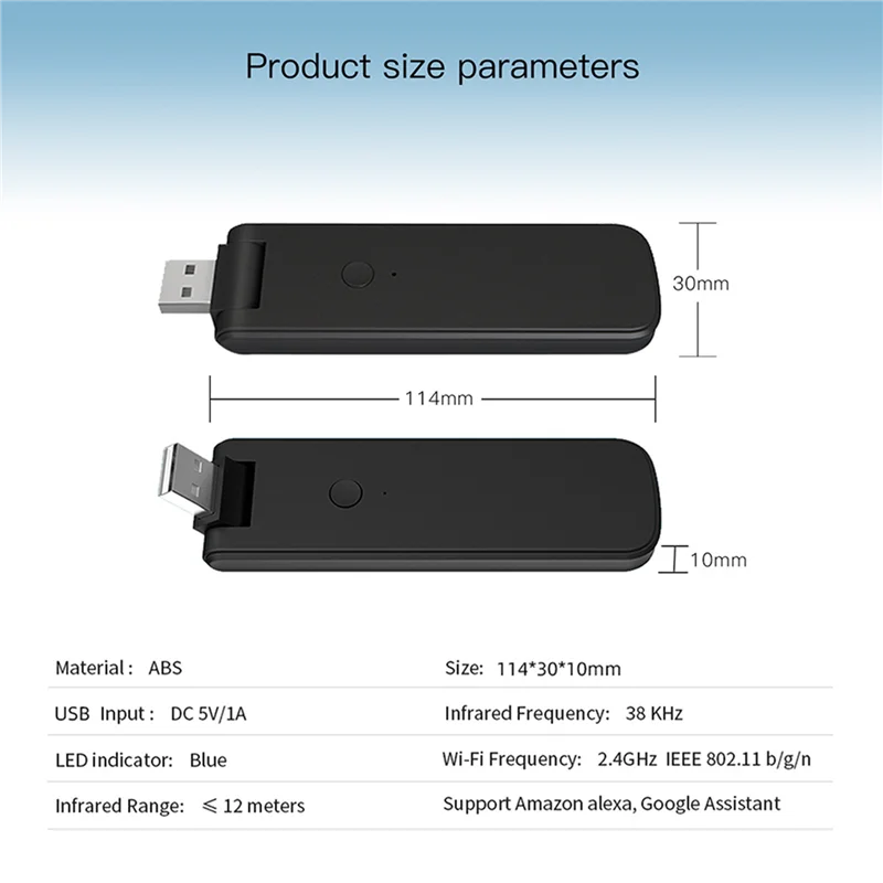 3X Tuya Smart RF IR التحكم عن بعد واي فاي USB الطاقة المنزل الذكي لمكيف الهواء التلفزيون التلفزيون دعم اليكسا ، جوجل Home-Y47A