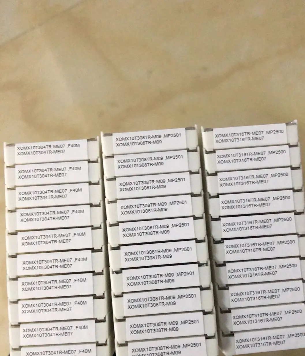 

Hard alloy cutting blades XOMX10T304TR-ME07,MP1500