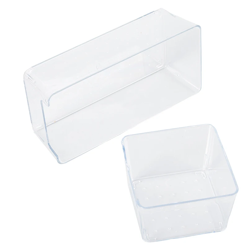 Acrylic Storage Box Transparent Desktop Organizer Large Capacity Stickers Box Subpackage Holder Desktop Stationery Storage Box