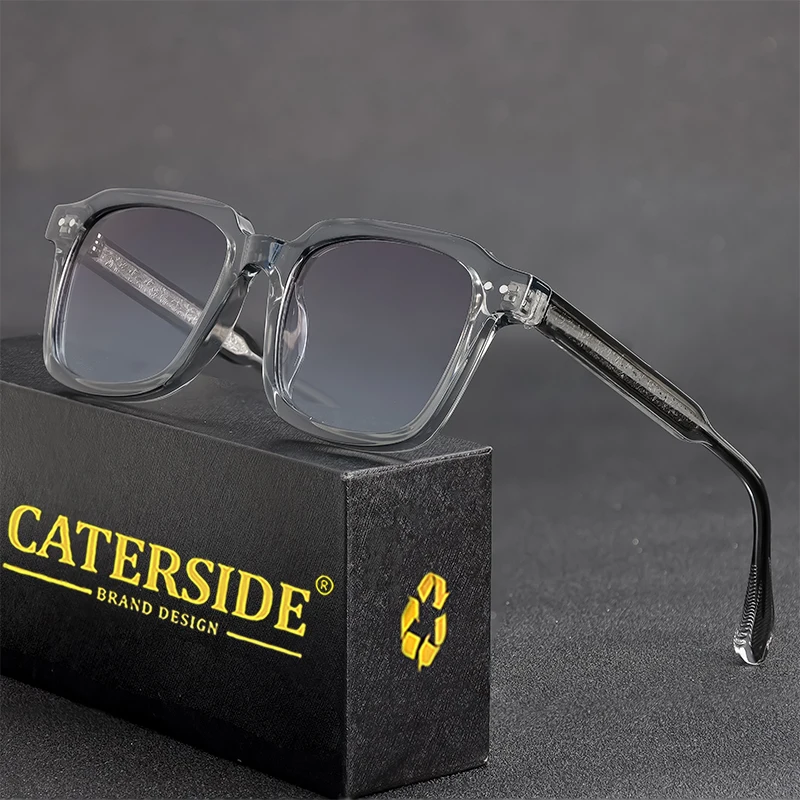 CATERSIDE Fashion Sunglasses Men's Square Frame Brand Design Core Insert Temple Sun Glasses Women's Travel Party Holiday Gift