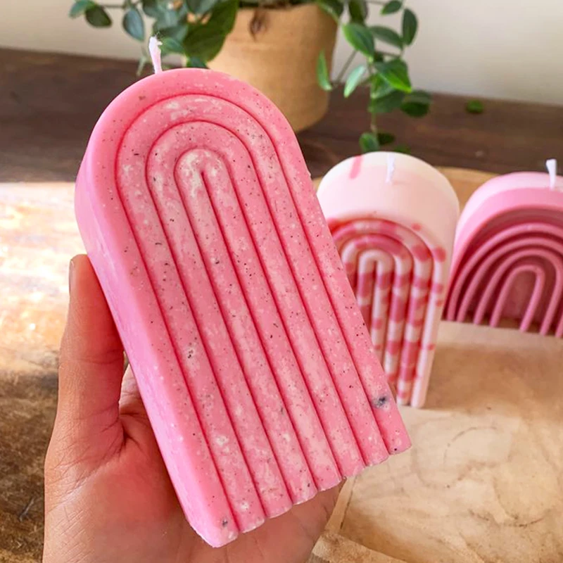 Criativo Em Forma De U Velas Molde De Silicone DIY Design Criativo Velas De Aromaterapia Sabão Moldes De Gesso Home Art Decor Holiday Gifts