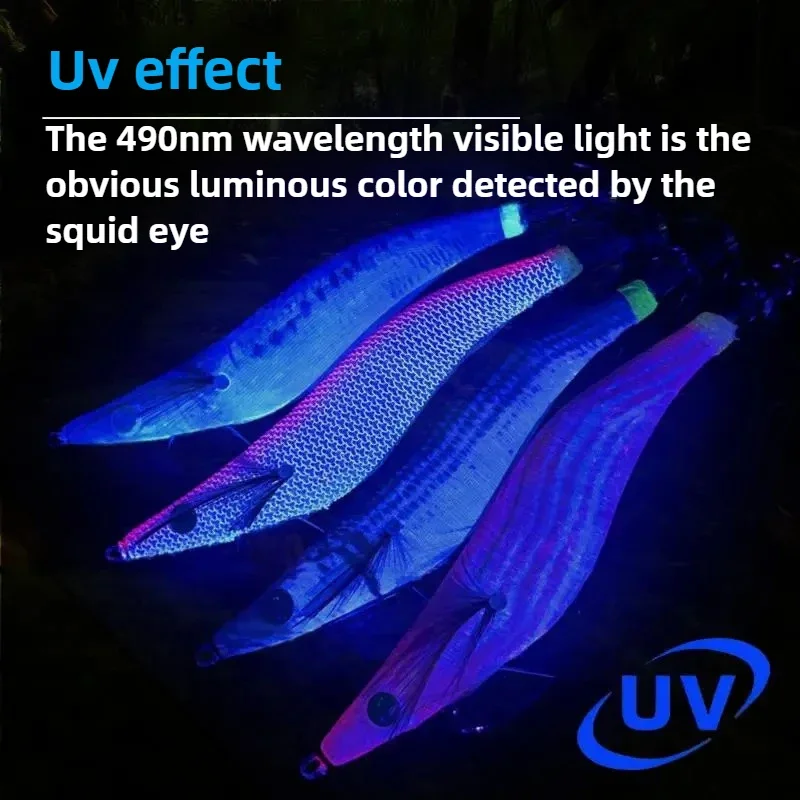 2 قطعة الروبيان الخشب 21 جرام 3.5 عالية الشفافية ليلة ضوء الحبار الأخطبوط الحبار هوك الصيد الطعم الحبار هوك