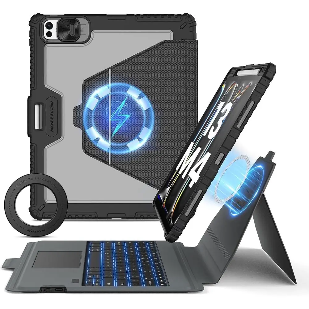 13-inch Pro Tablet Keyboard with Detachable Stand and Magnetic Case