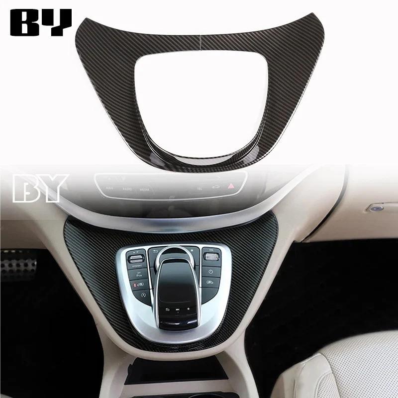 For Mercedes Benz V Class W447 V250 V260 2015-2022 ABS Central Control Multimedia Panel Decorative Sticker Car Accessories