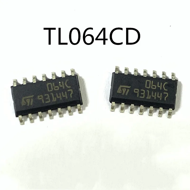 Ttl064cd quad-amp 20000uv offse-max, banda 1mhz, plástico branco, pds14, ms-012ab, soic-14