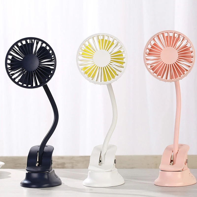 

Clip on Small Mini Fan Portable Usb Battery Operated Rechargeable Quiet Personal Desk/ Baby Stroller Fan 3 Speeds Flexible