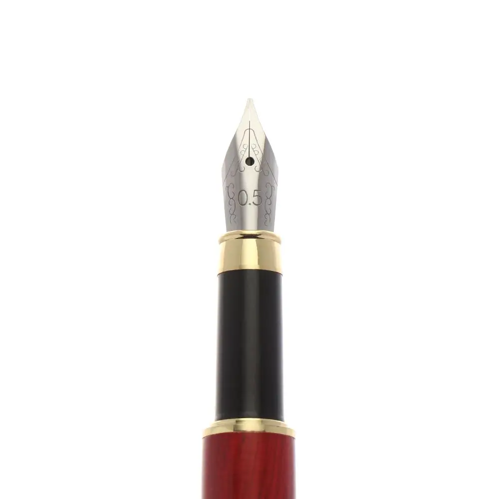 

Smooth Fine Nib Signature Stroke Ink Refills Metal Pen Clip Mahogany Pencil Bamboo Fountain Pens