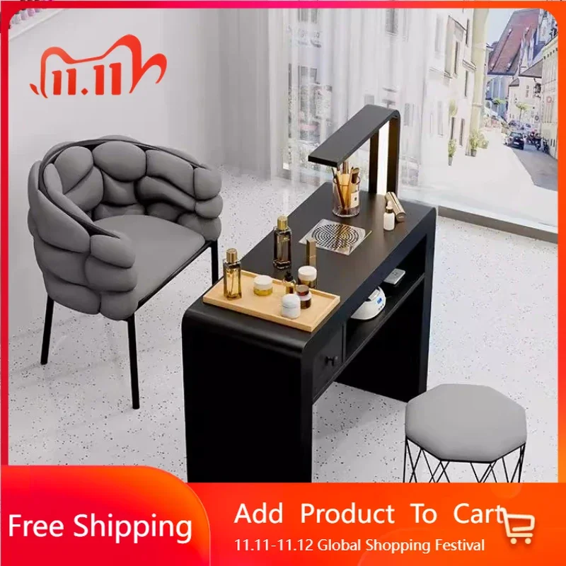 كرسي منظم مكتب الأظافر خدمة دش الرخام مكتب الأظافر مجمع الغبار ميسا بارا سكريفانيا دشPer Unghie الأثاث العصري