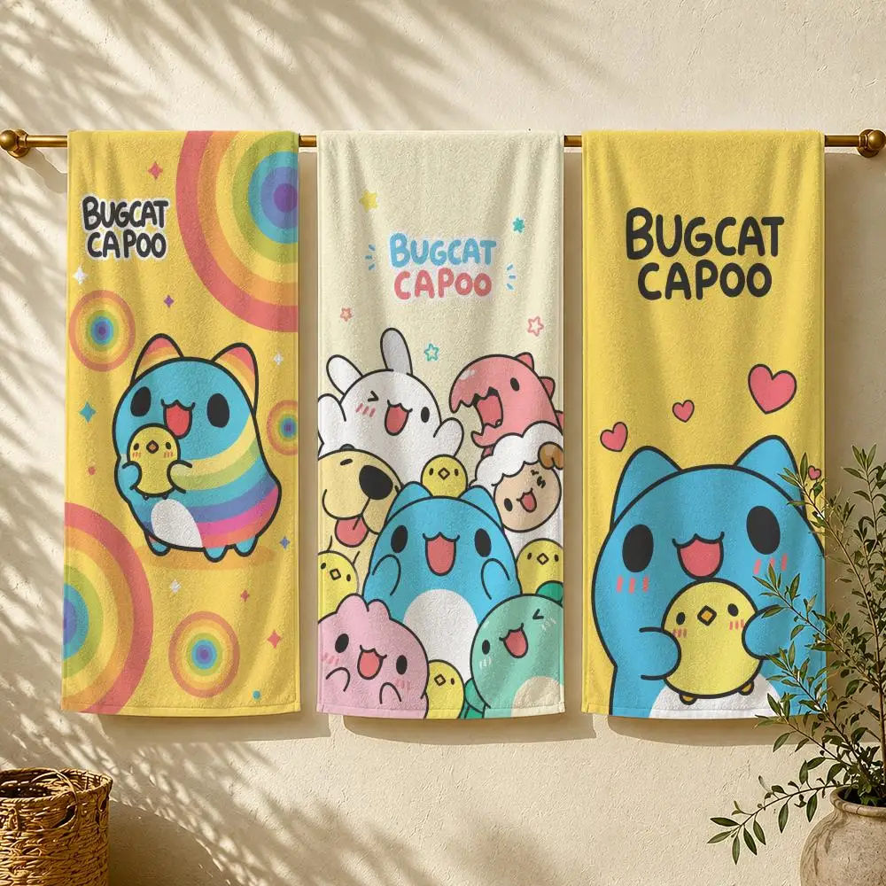 Character B-Bugcat C-Capoo Towel Towel beach towel, quick drying absorbent bath towel for Swim,Gym,Camping,Outdoor hot