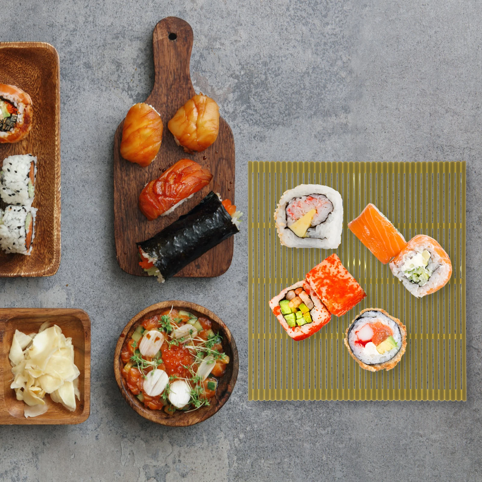 

4pcs Rolling Light Compact Smooth Surface Easy Storage Making Tool Plastic Roller Mat Home Use Roll Maker Kitchen Supplies Tools