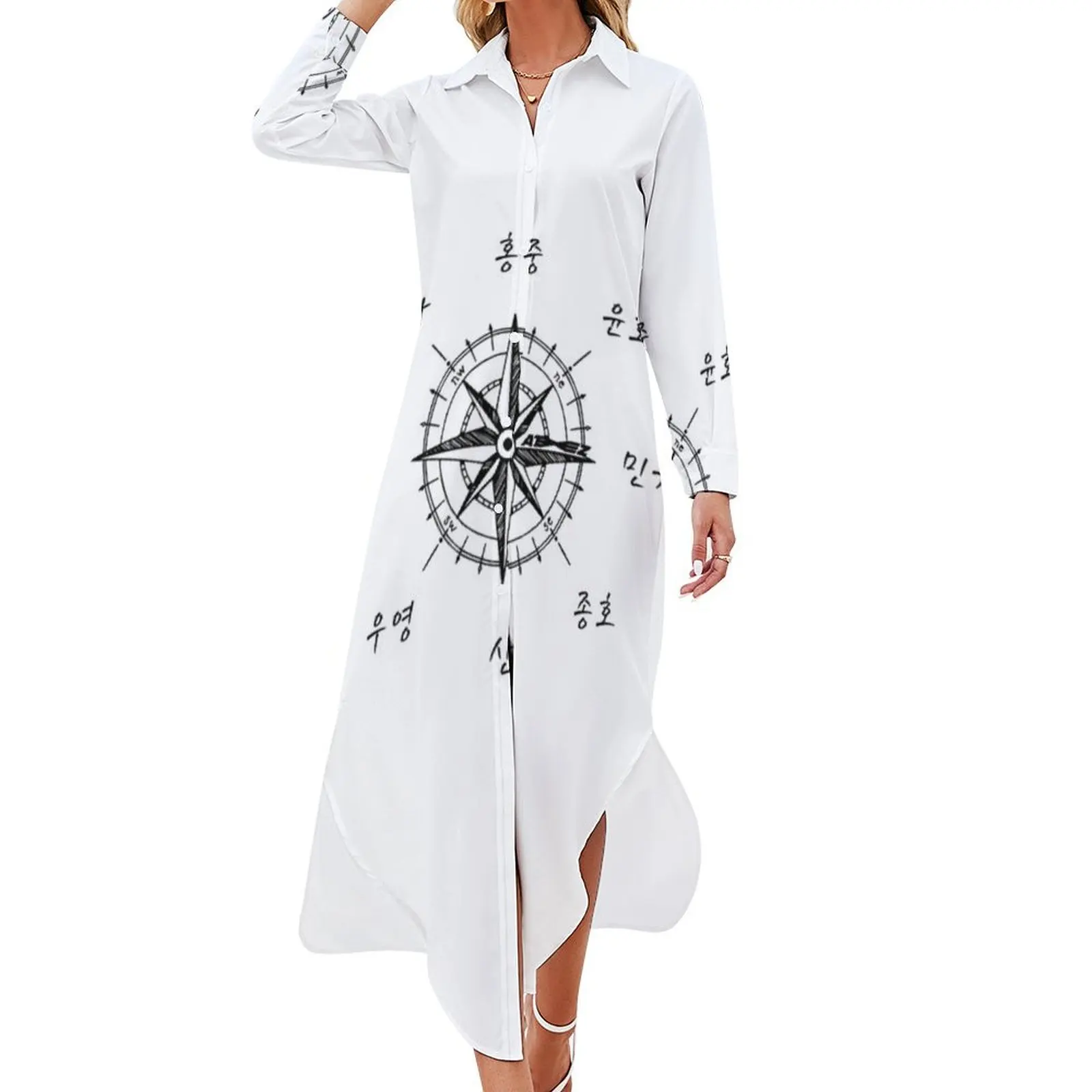 ATEEZ K-POP Long Sleeved Shirt Dress dresses ladies 2024 summer Women's summer dress